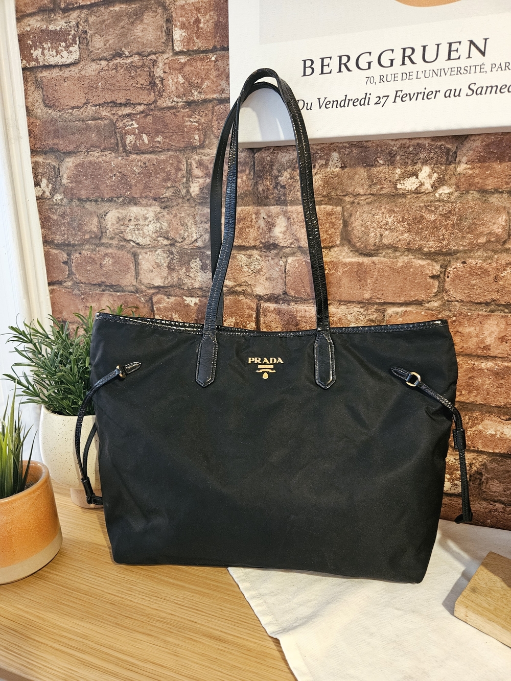 Prada Black Nylon Tote Bag